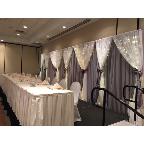 10' Black Suede Drape Rentals